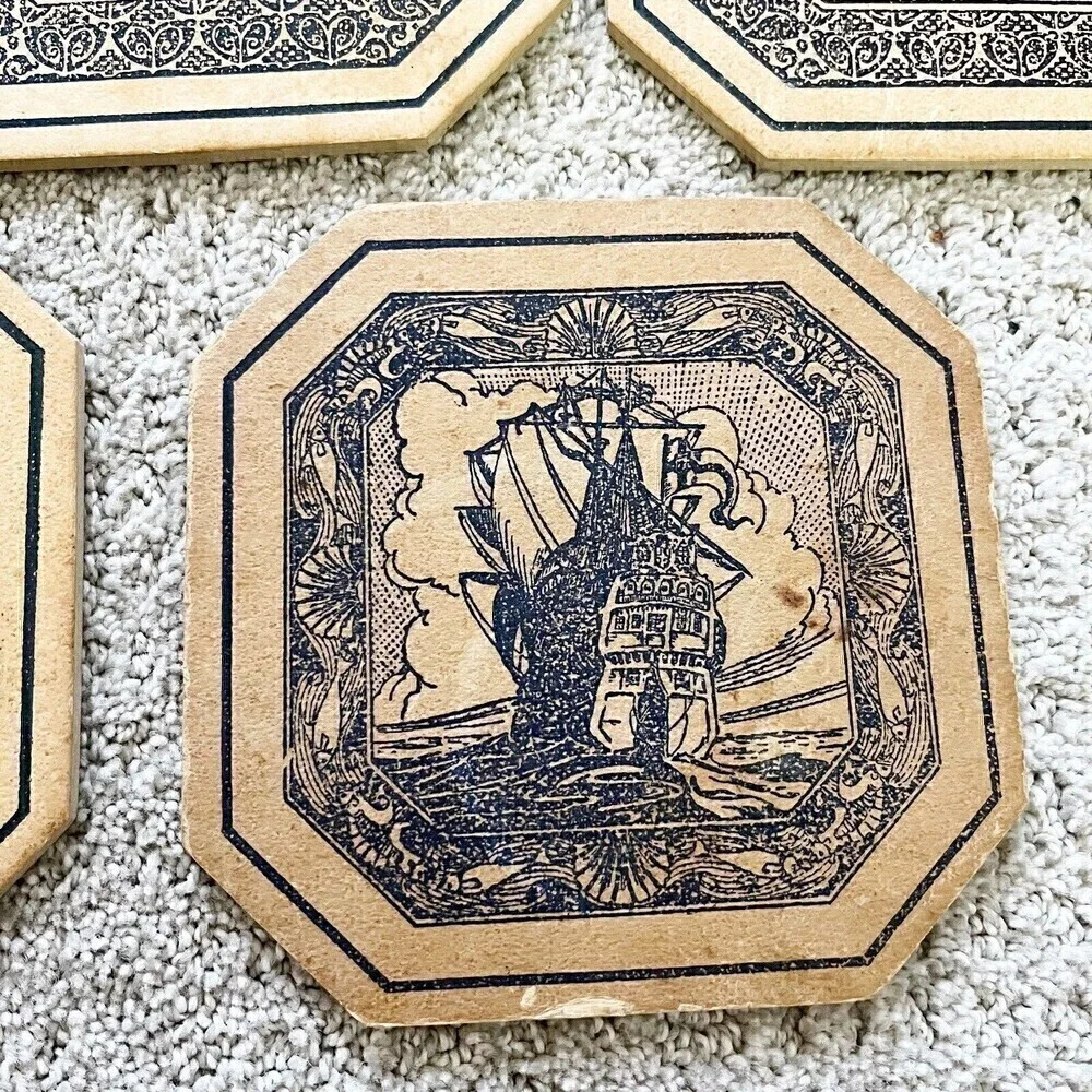 9x Dutch Boy Girl Trivet Advertising Cork Priscilla England Mpls Minnesota Iowa